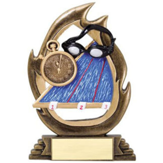 Flame multicolor swim trophy