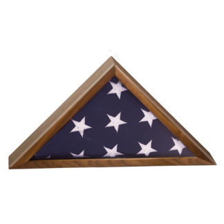 Walnut flag display case