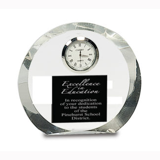 Crystal oval quartz clock