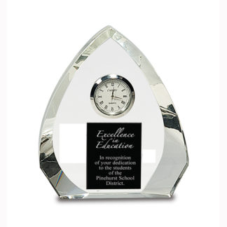 Crystal quartz clock