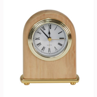 Red alder arch shaped clock