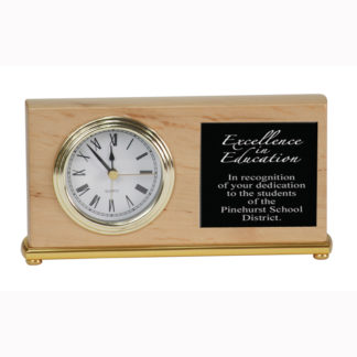 Red Alder Horizontal Clock