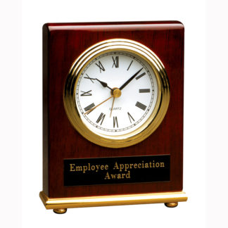 Rosewood finish square shaped clock