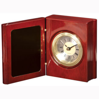 Rosewood finish book clock