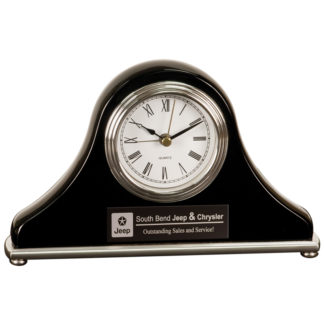 Black piano finish mantel clock